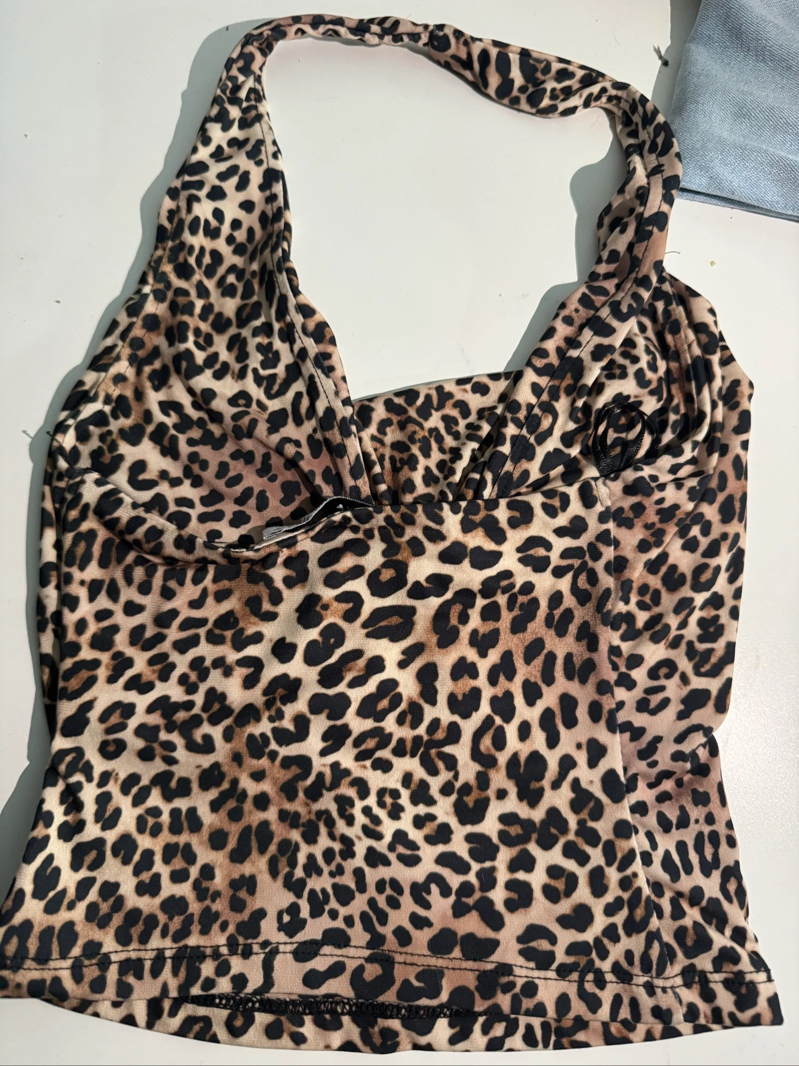 Top à encolure léopard Bershka T/xs – photo 2